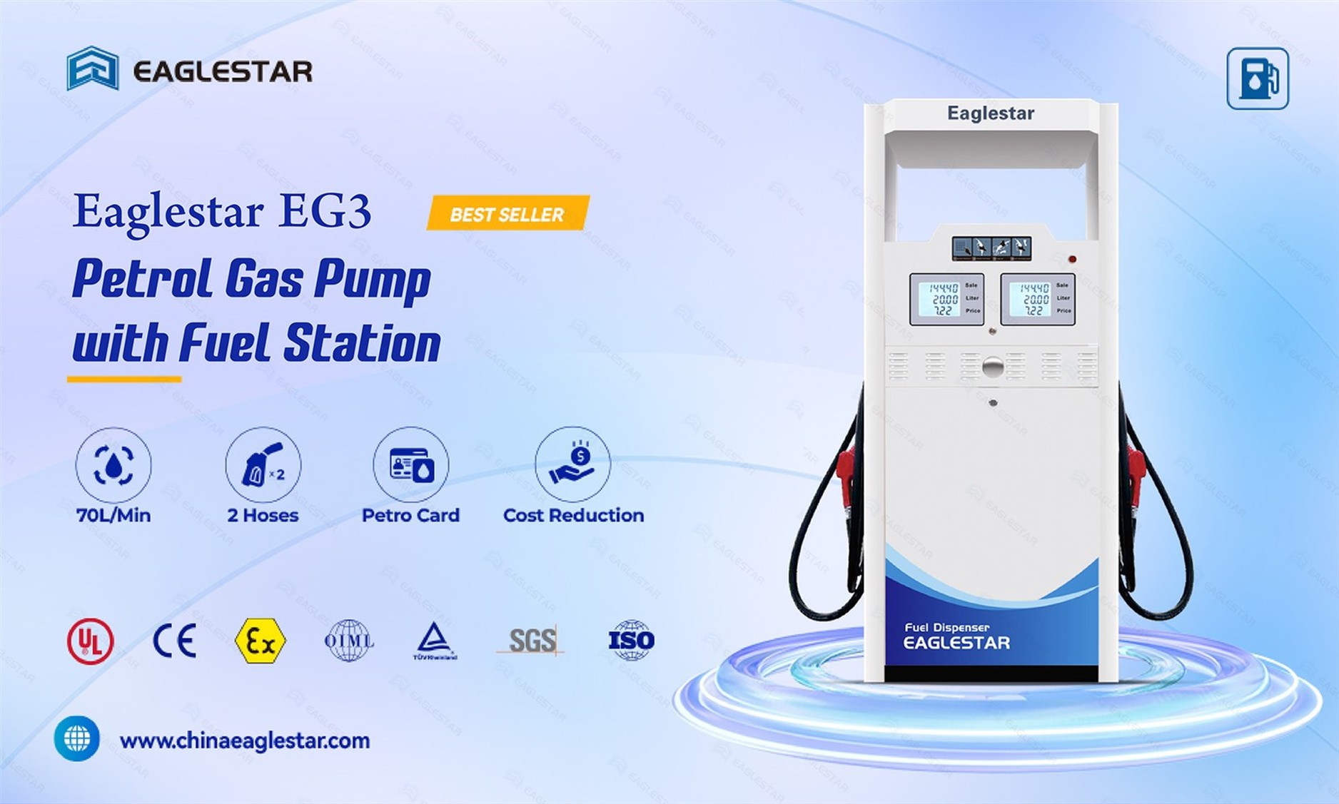 Eaglestar EG3-C Petrol Gas Pump with Fuel Station Eaglestar EG3-C Petrol Gas Pump with Fuel Station